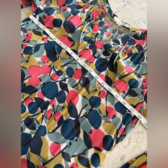 Boden Colorful Artsy 3/4 Sleeve Peasant Women's Blouse- Size 6 - Picture 5 of 7